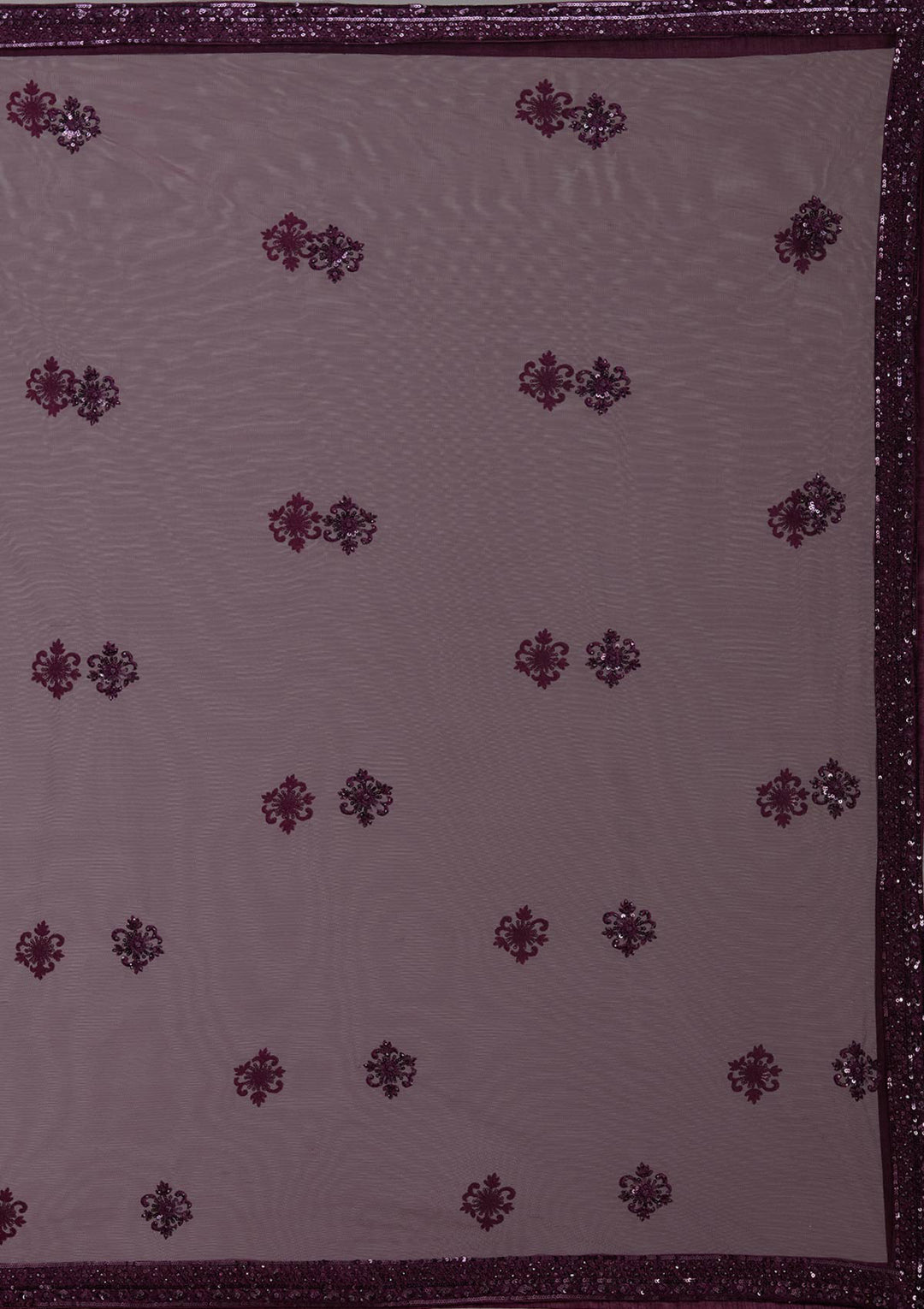 Wine Cutdana Net Readymade Lehenga