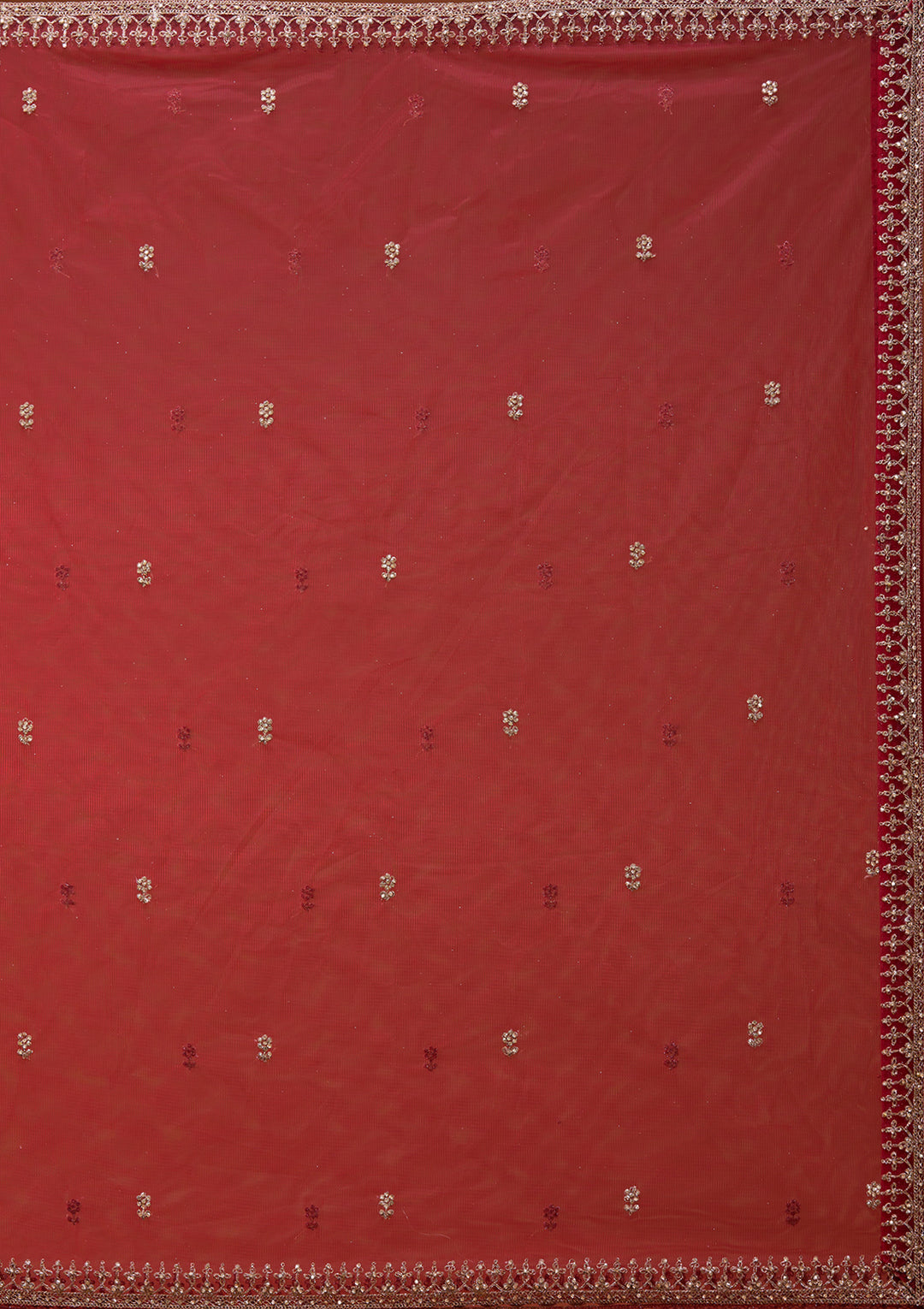 Maroon Stonework Net Readymade Lehenga