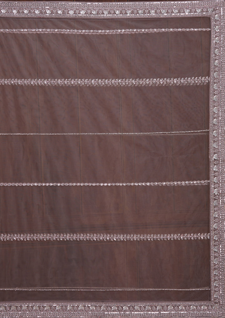 Lavender Cording Net Readymade Lehenga