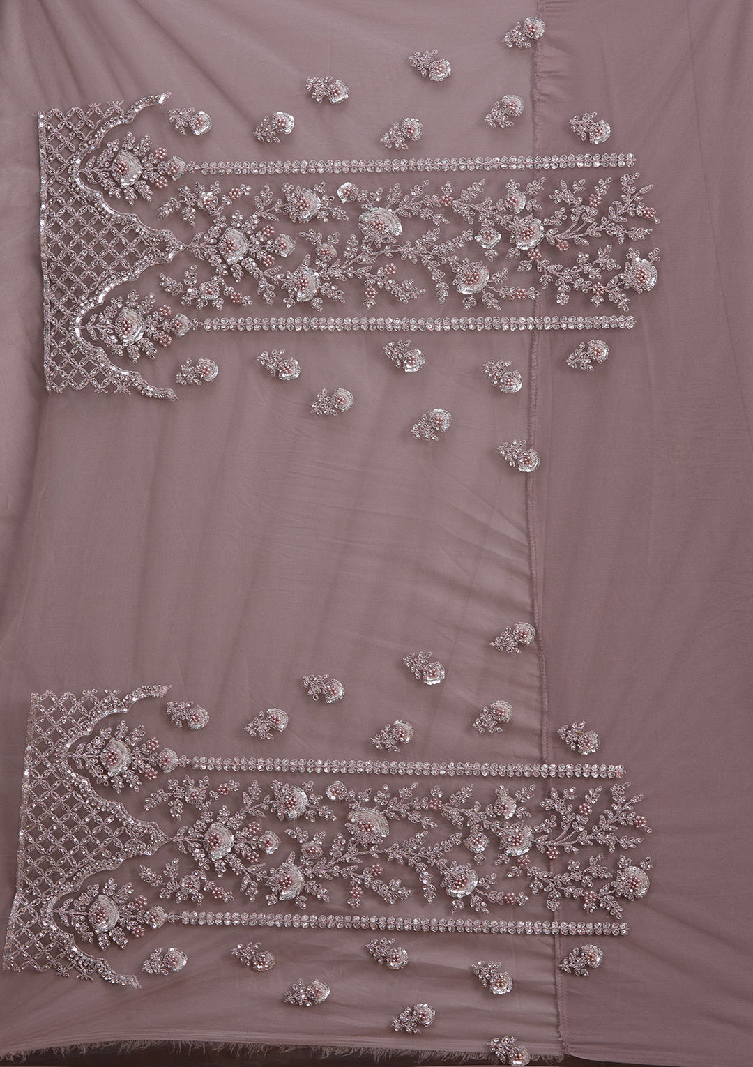 Lavender Cording Net Readymade Lehenga