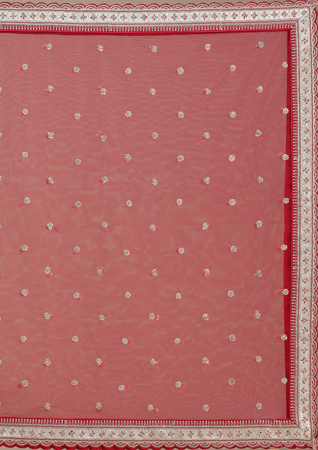 Rani Pink Zardozi (Gold) Raw Silk Semi-Stitched Lehenga