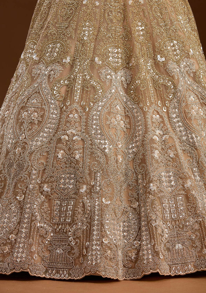 Gold Stonework (Gold) Net Readymade Lehenga