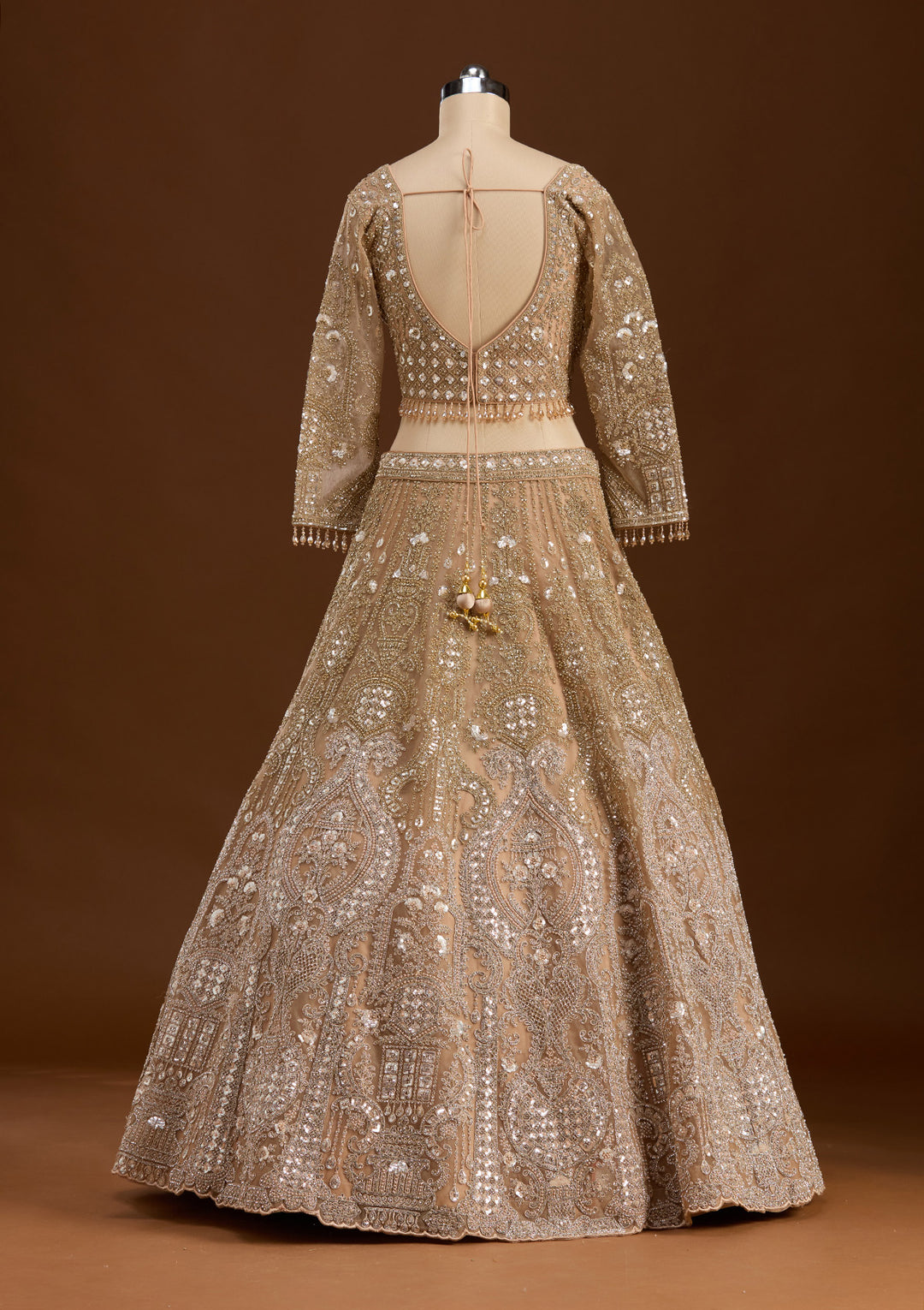 Gold Stonework (Gold) Net Readymade Lehenga