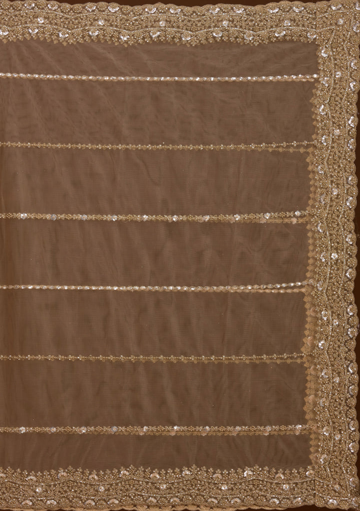 Gold Stonework (Gold) Net Readymade Lehenga