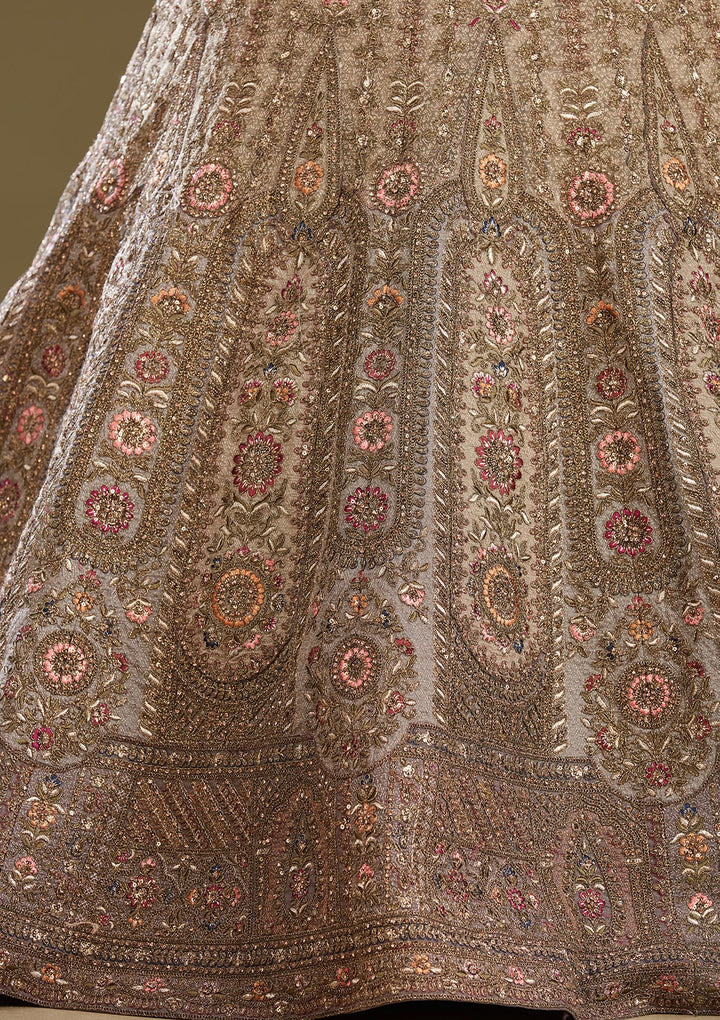 Mehendi Cording Net Readymade Lehenga