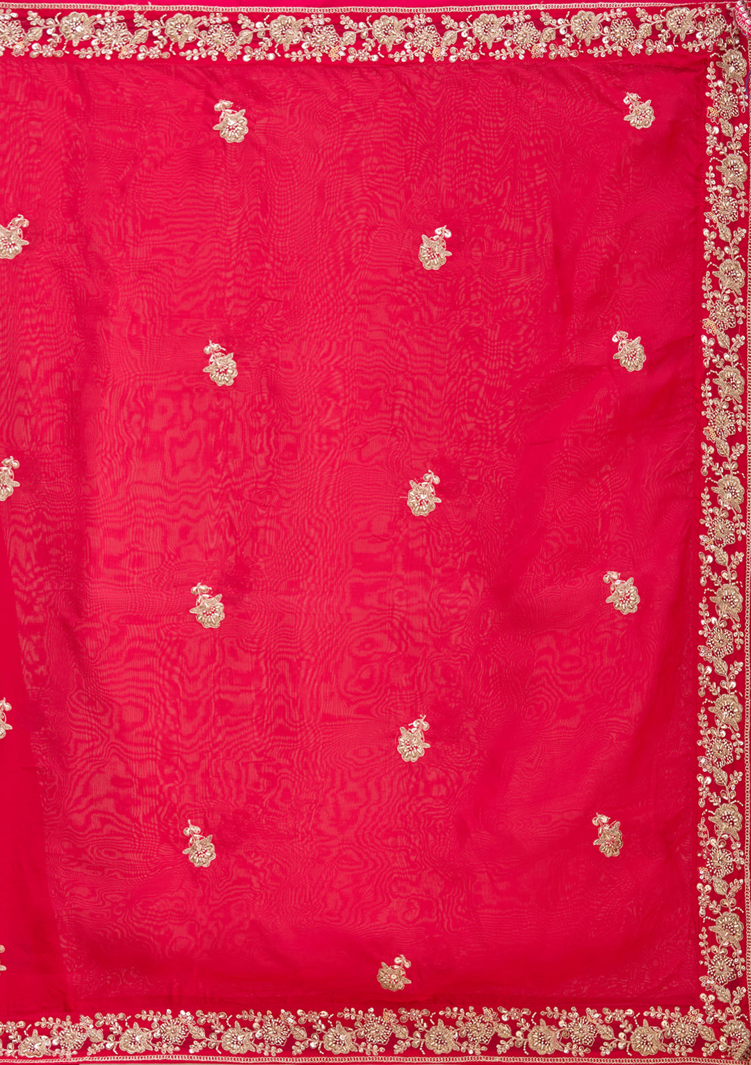 Rani Pink Zariwork Raw Silk Readymade Lehenga