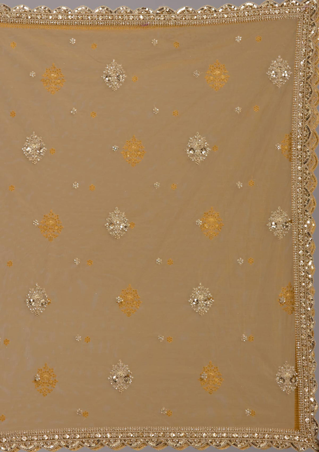 Mustard Cording Banarasi Readymade Lehenga