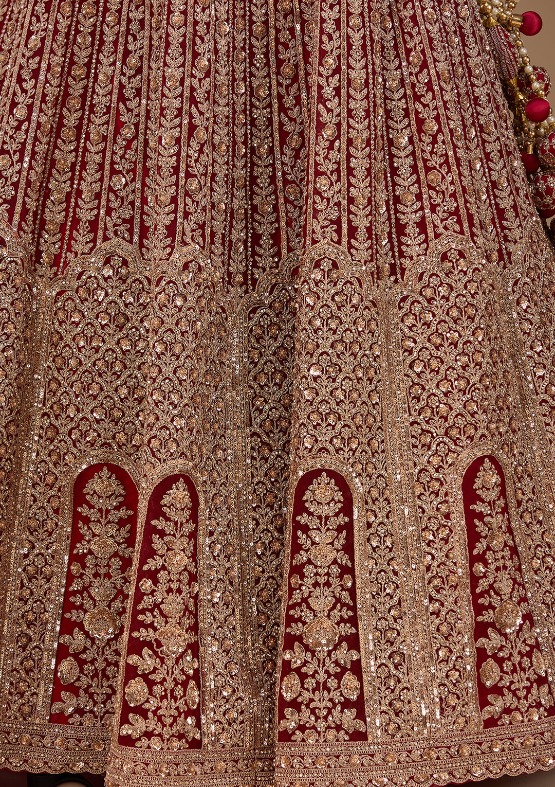 Gold Stonework Maroon Net Stitched Lehenga Blouse With Dupatta