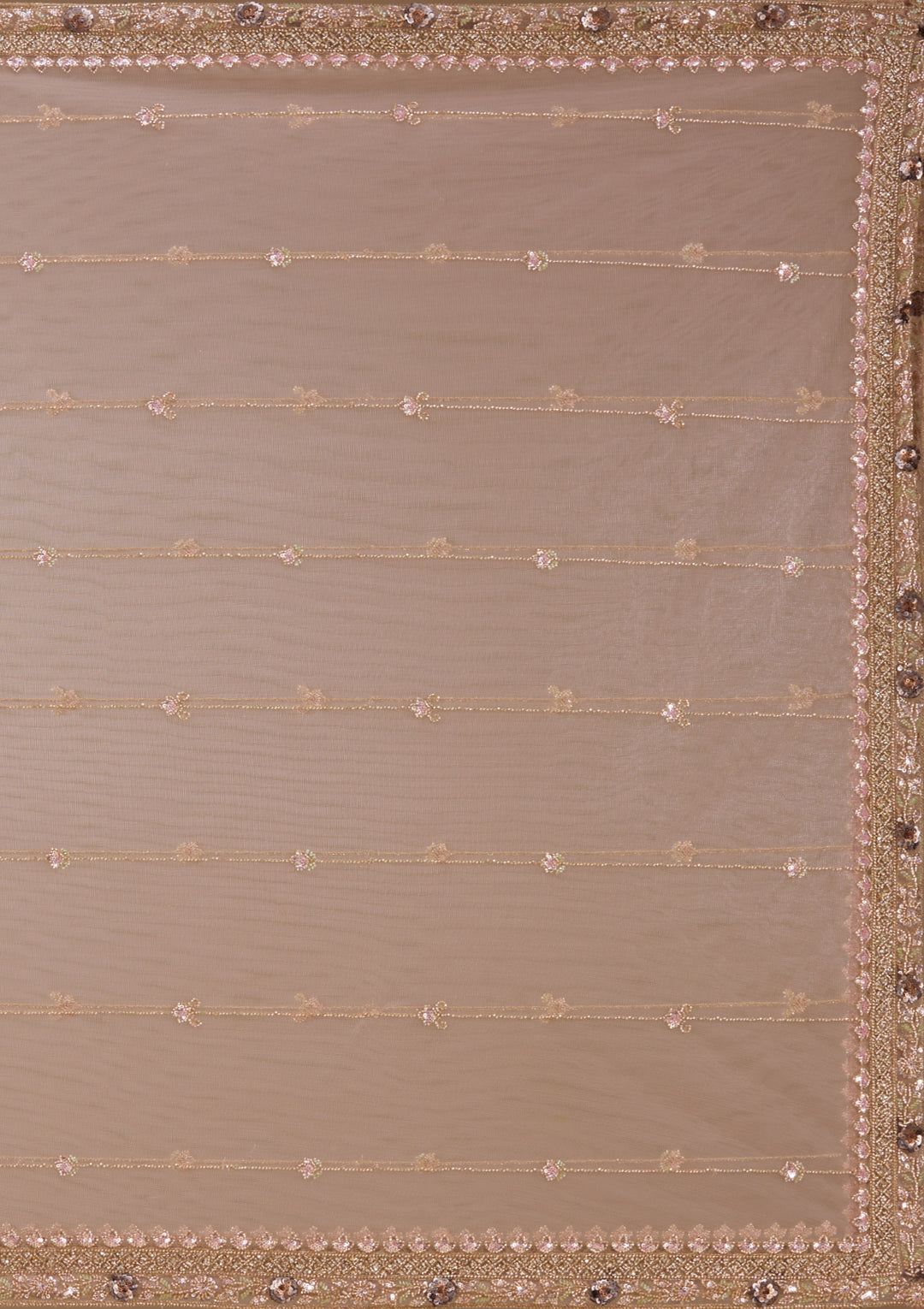 Baby Pink Cutdana Net Readymade Lehenga