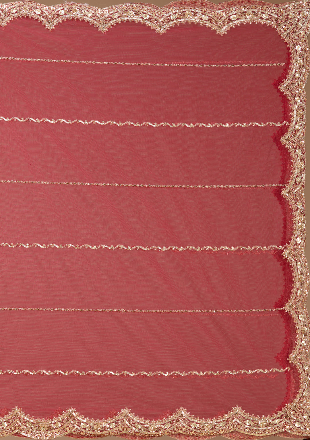 Cutdana Maroon Net Stitched Lehenga Blouse With Dupatta
