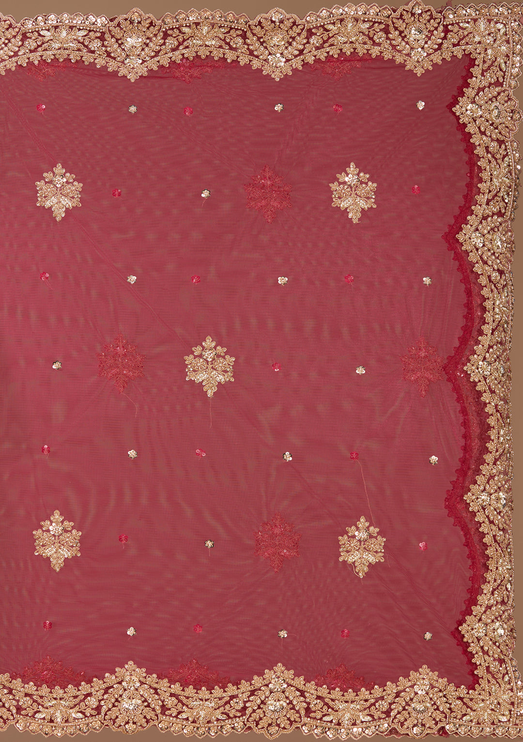 Cutdana Maroon Velvet Stitched Lehenga Blouse With Dupatta