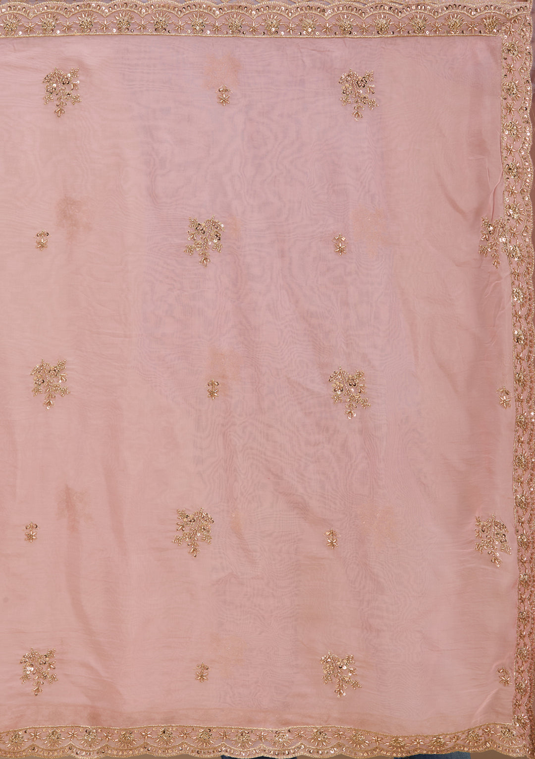 Cutdana Baby Pink Soft Raw Silk Stitched Lehenga Blouse With Dupatta