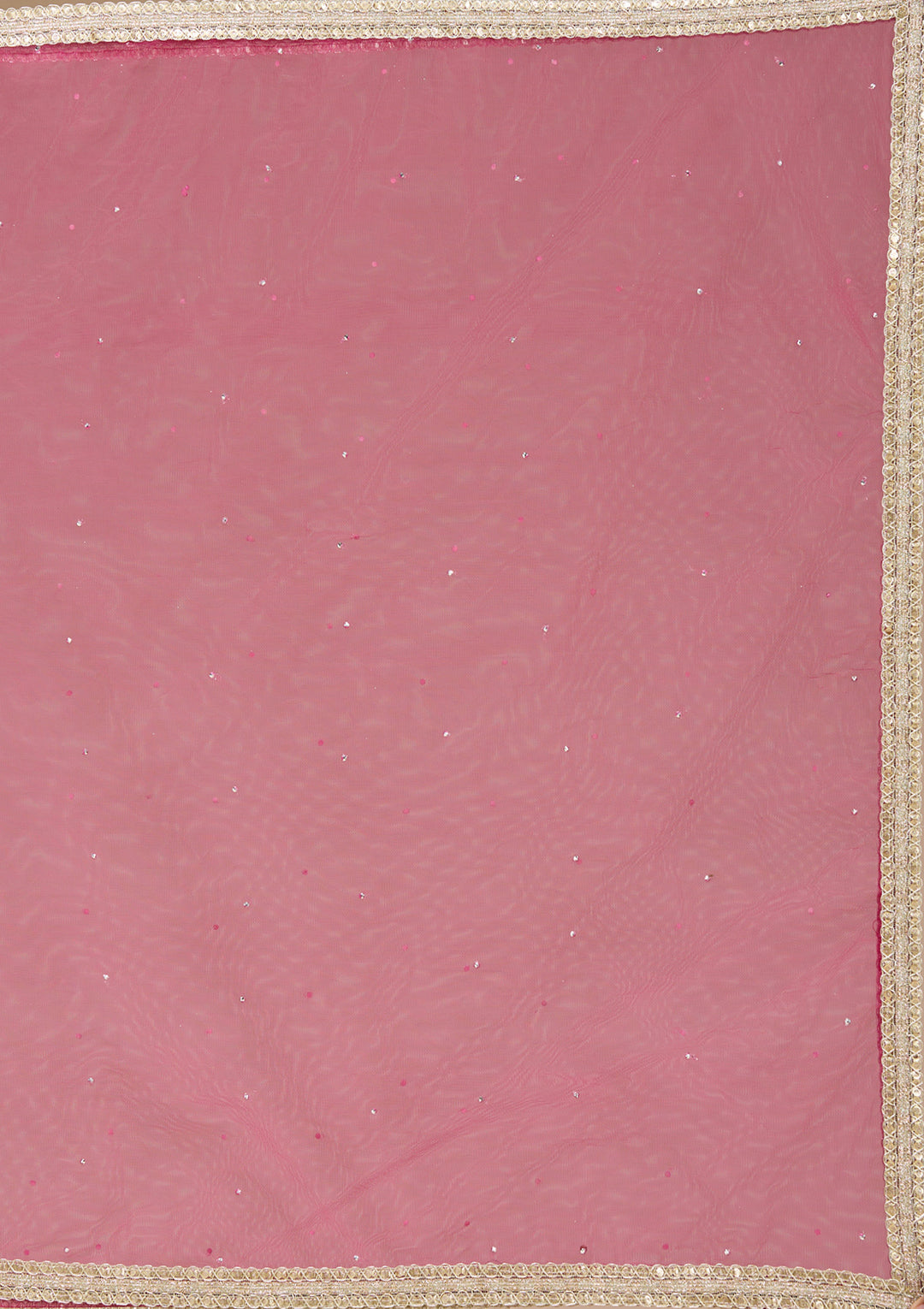 Magenta Pink Mirrorwork Soft Raw Silk Readymade Lehenga