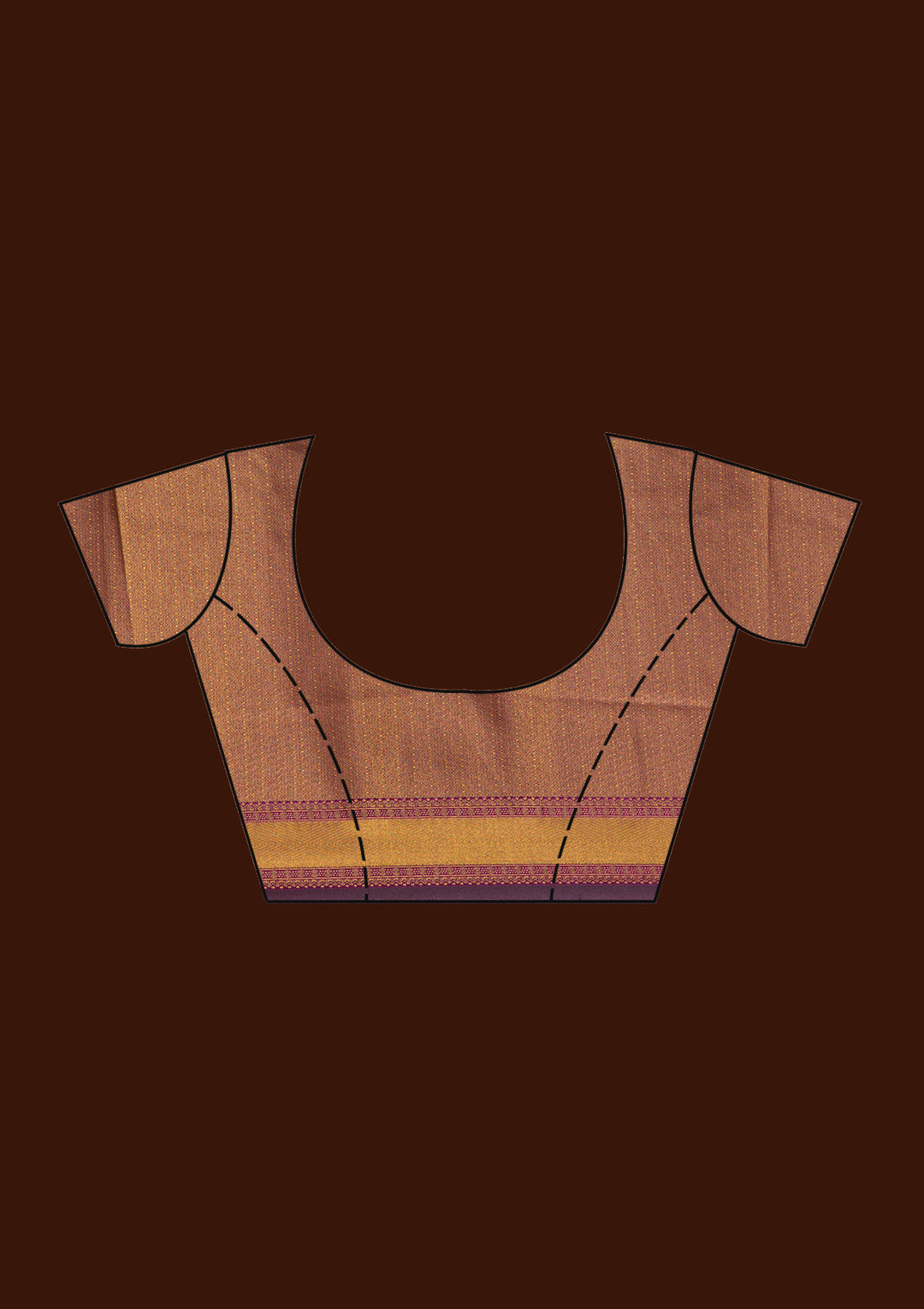 Beige  Banarasi Semi-Stitched Lehenga