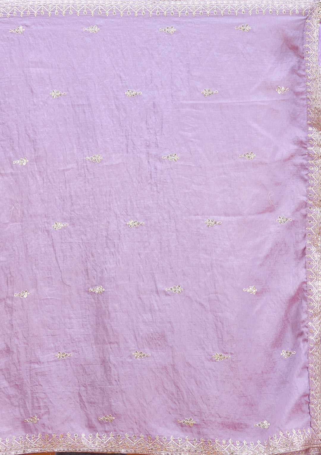 Lavender Zariwork (Silver) Soft Raw Silk Readymade Lehenga