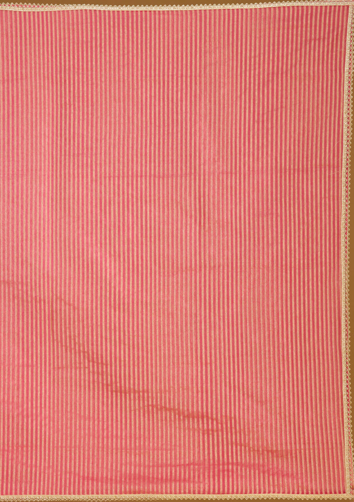 Rani Pink Zariwork (Gold) Brocade Readymade Lehenga