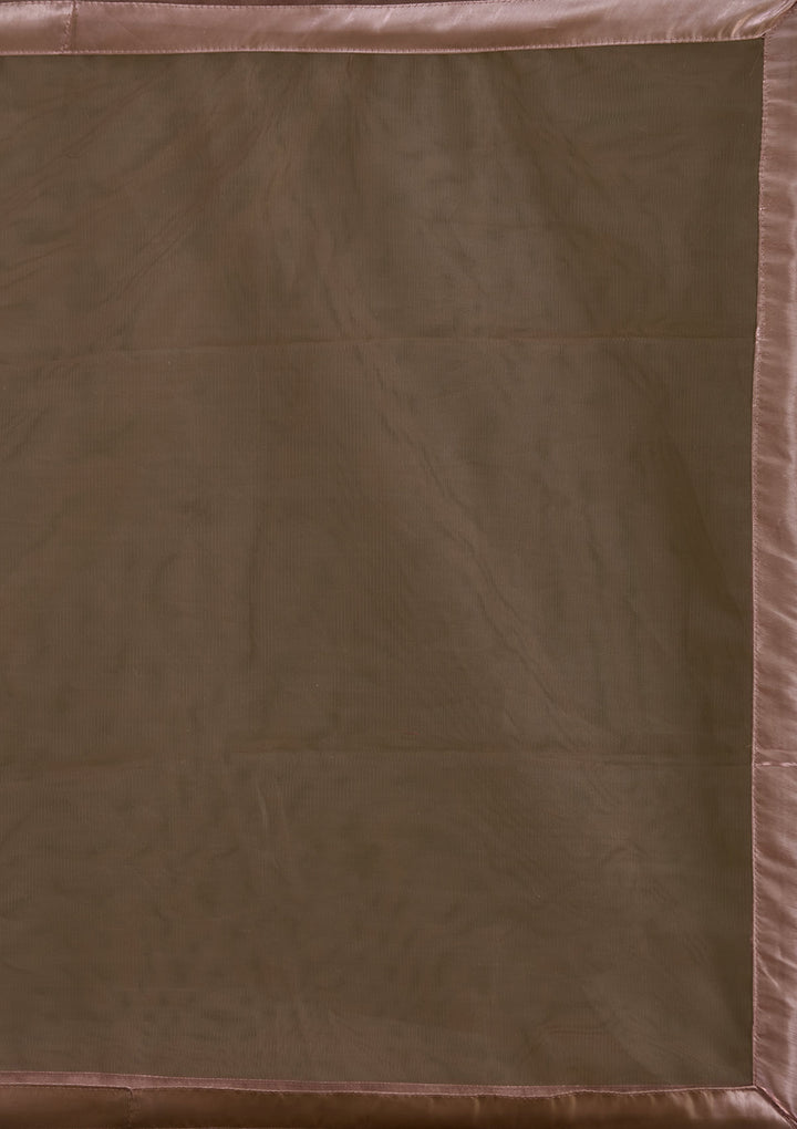 Light Brown Sequins Net Readymade Lehenga