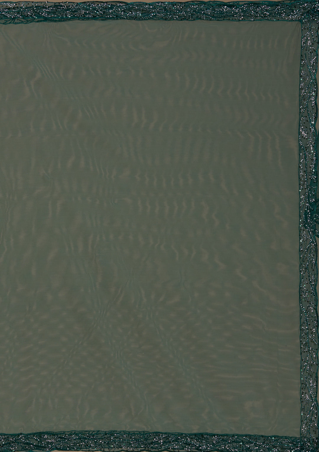 Bottle Green Stonework Net Readymade Lehenga