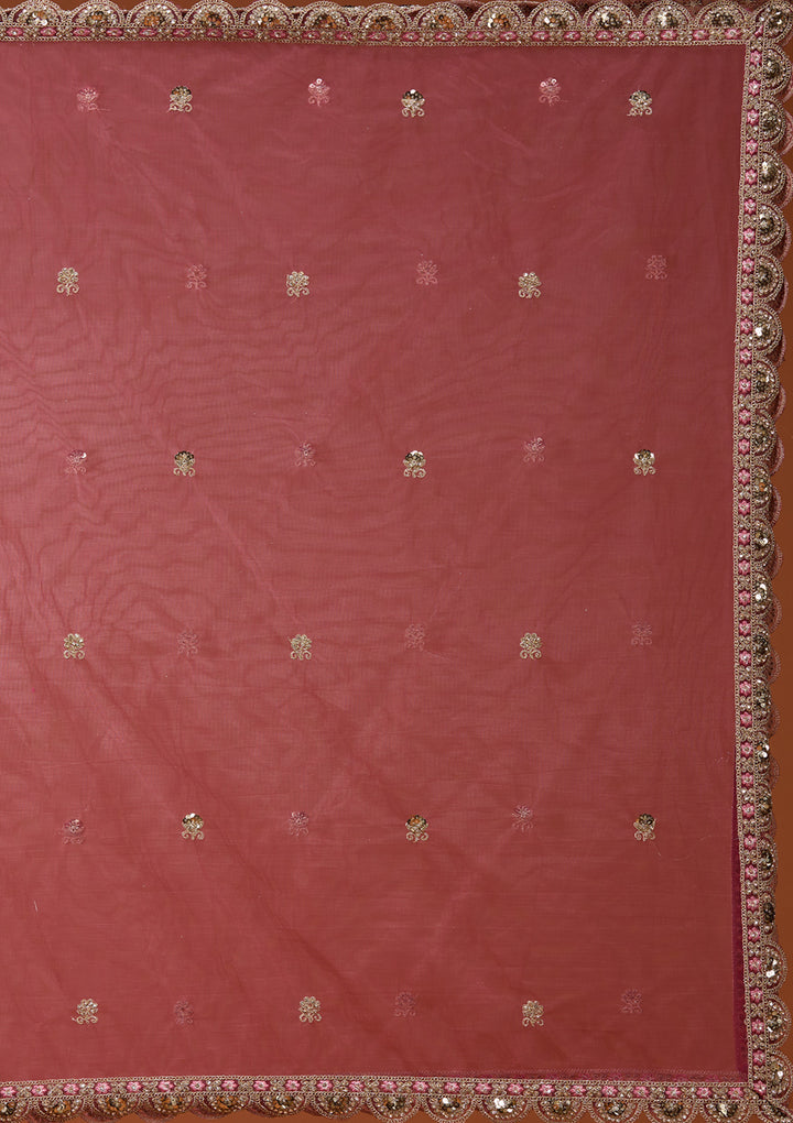 Maroon Zariwork (Silver) Banarasi Readymade Lehenga