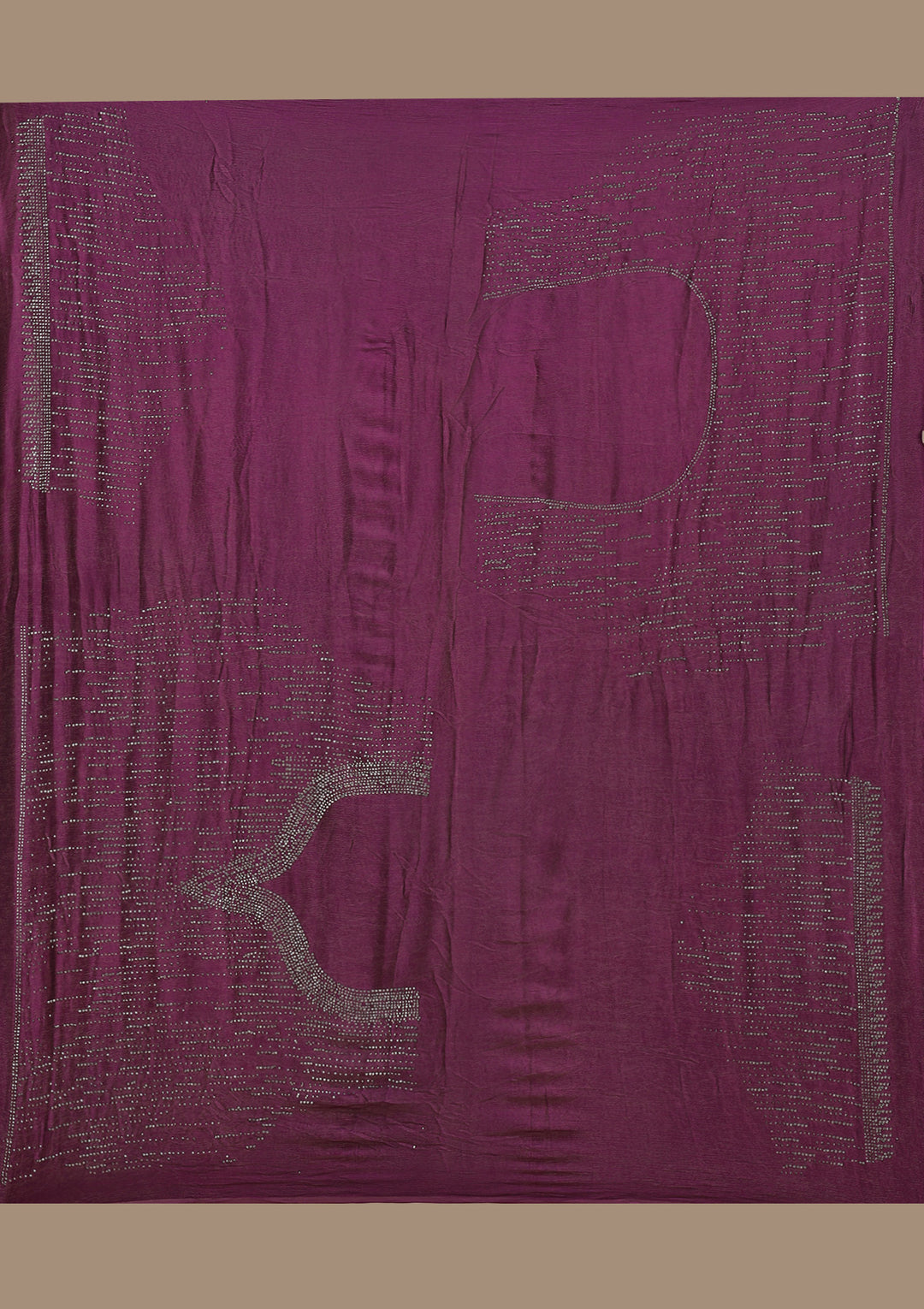 Wine Sequins Semi Crepe Semi-Stitched Lehenga