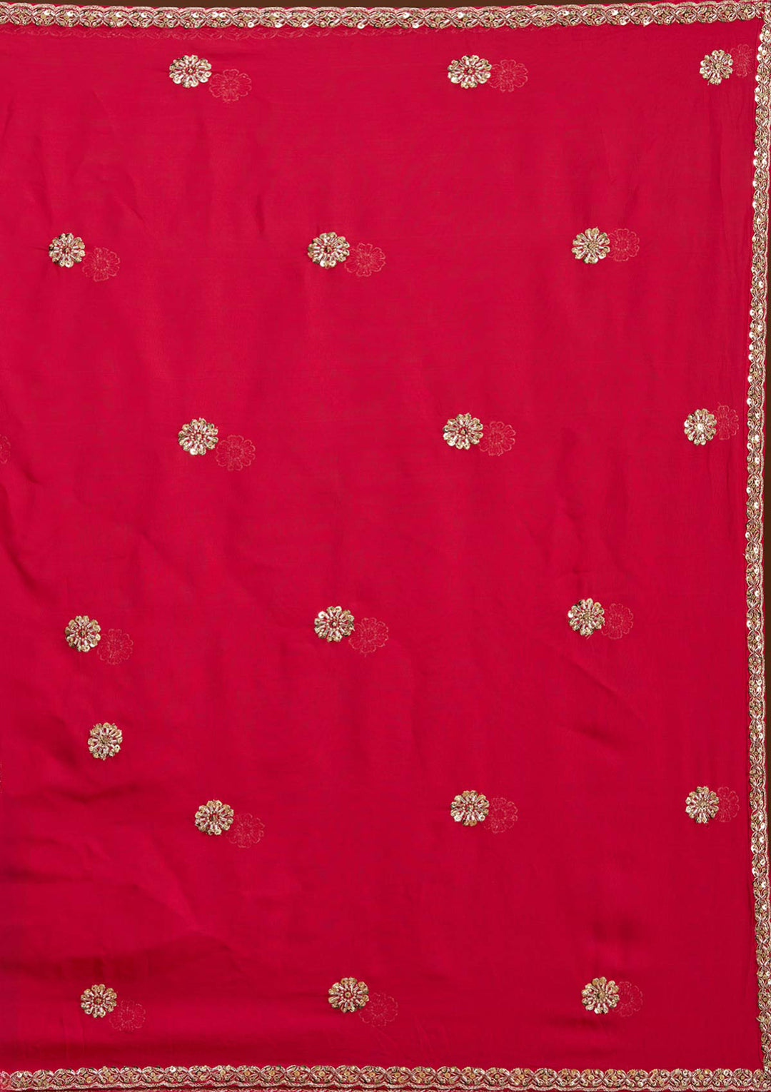 Brown Sequins Georgette Readymade Lehenga