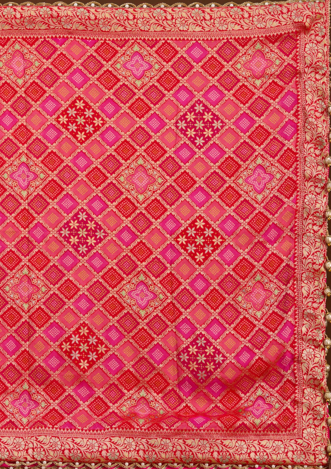 Beige Threadwork Georgette Readymade Lehenga