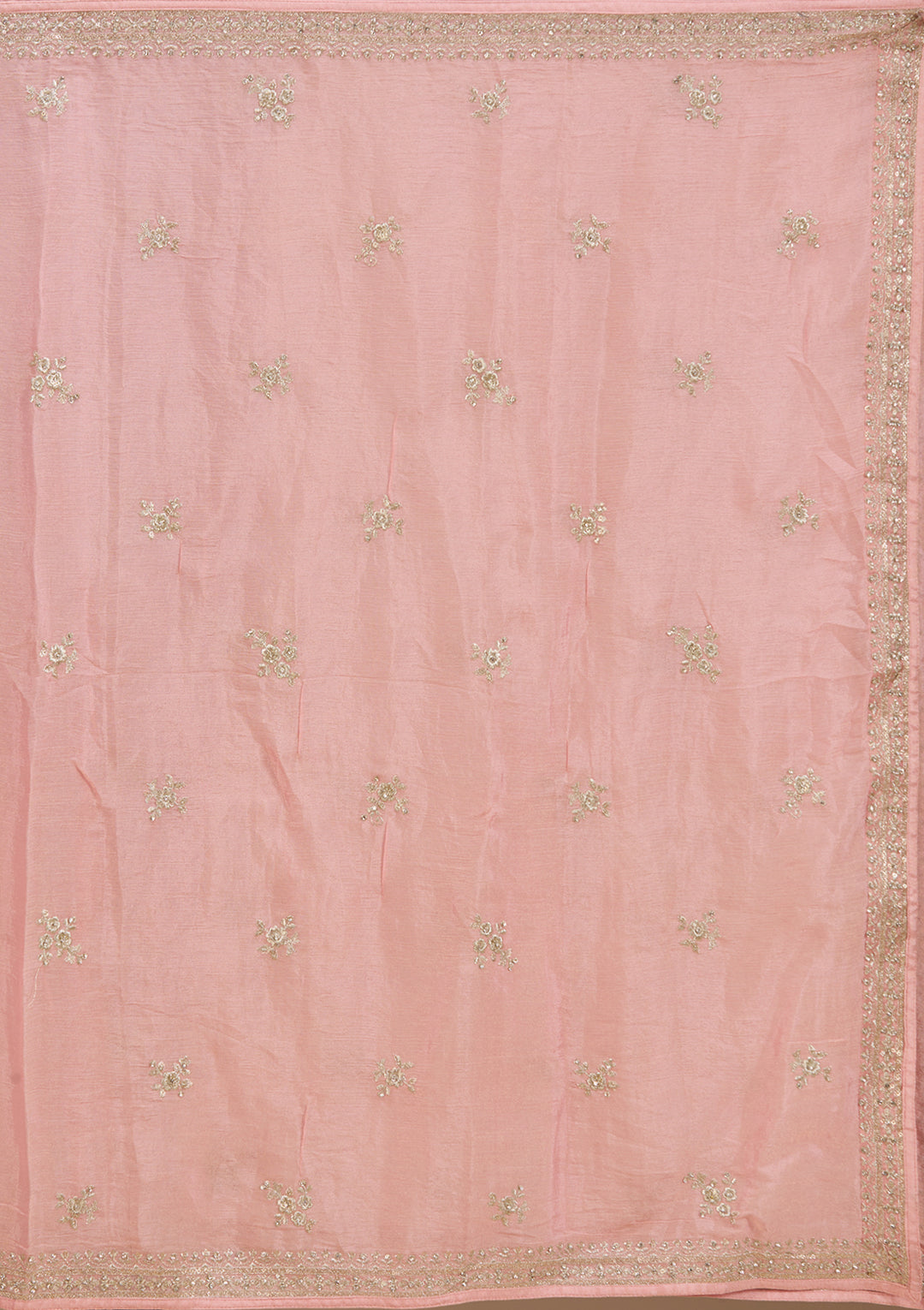 Silver Zariwork Pink Soft Raw Silk Stitched Lehenga Blouse With Dupatta