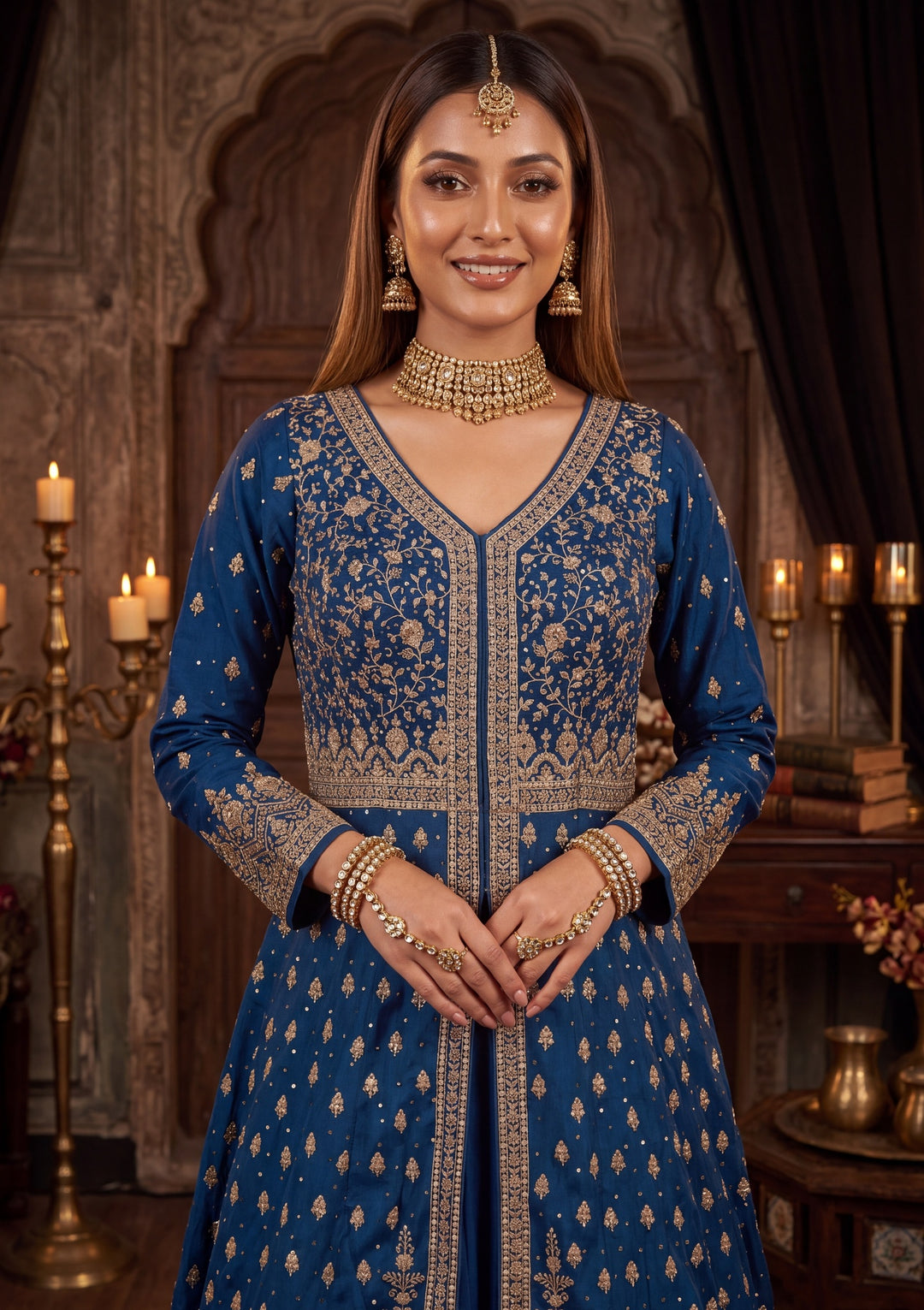 Silver Zariwork Peacock Blue Soft Raw Silk Stitched Lehenga Blouse With Dupatta