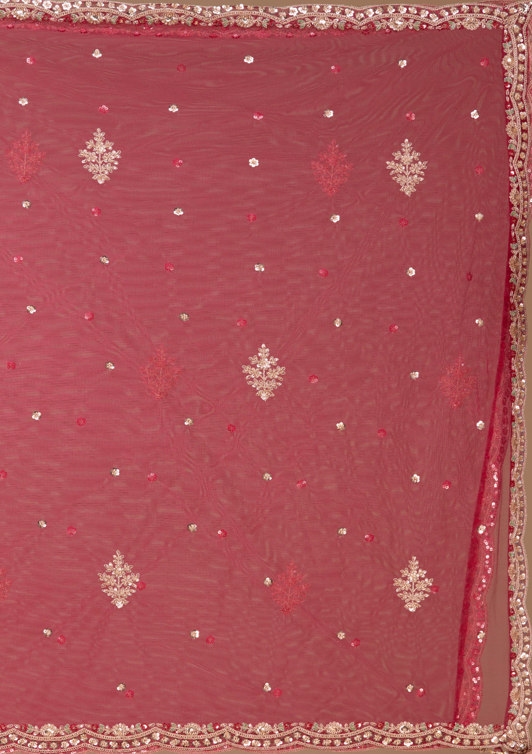 Sequins Maroon Raw Silk Stitched Lehenga Blouse With Dupatta