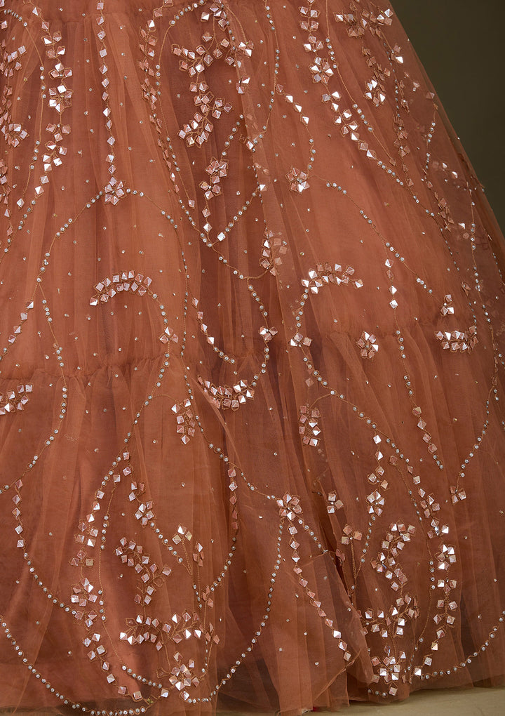 Rust Stonework Net Gown