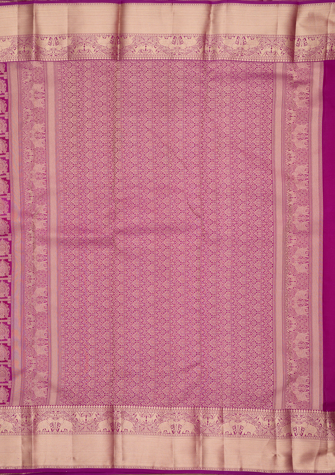 Purple Zariwork (Gold) Pure Silk Saree