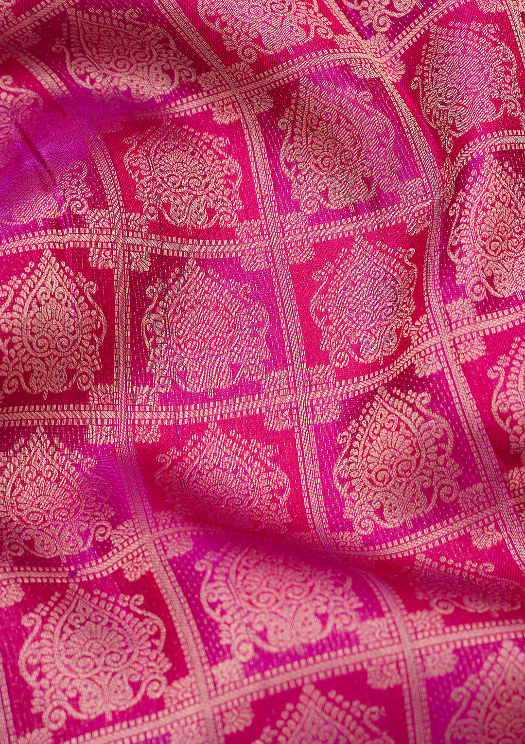 Wine Zariwork (Gold) Pure Silk Saree