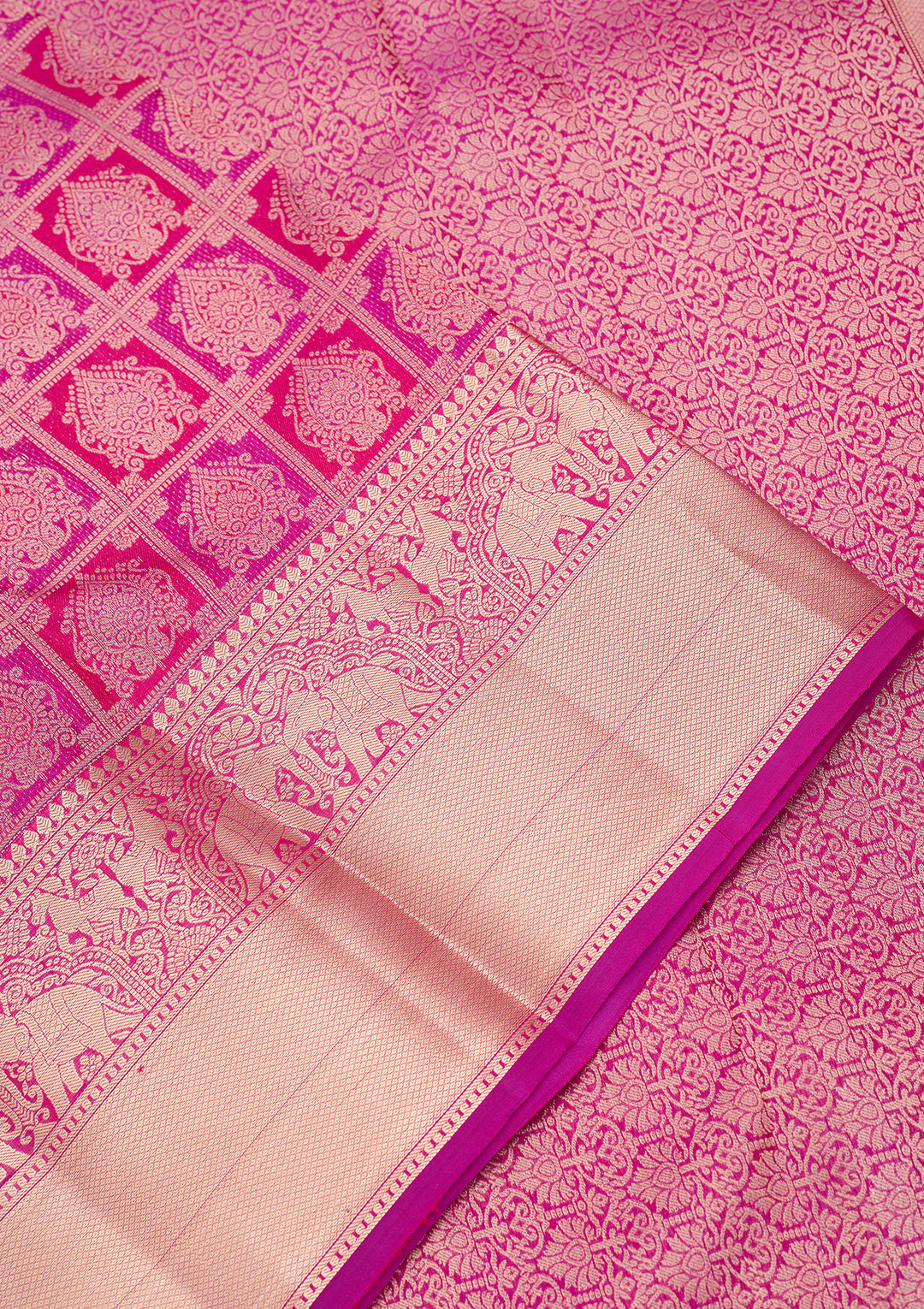 Wine Zariwork (Gold) Pure Silk Saree