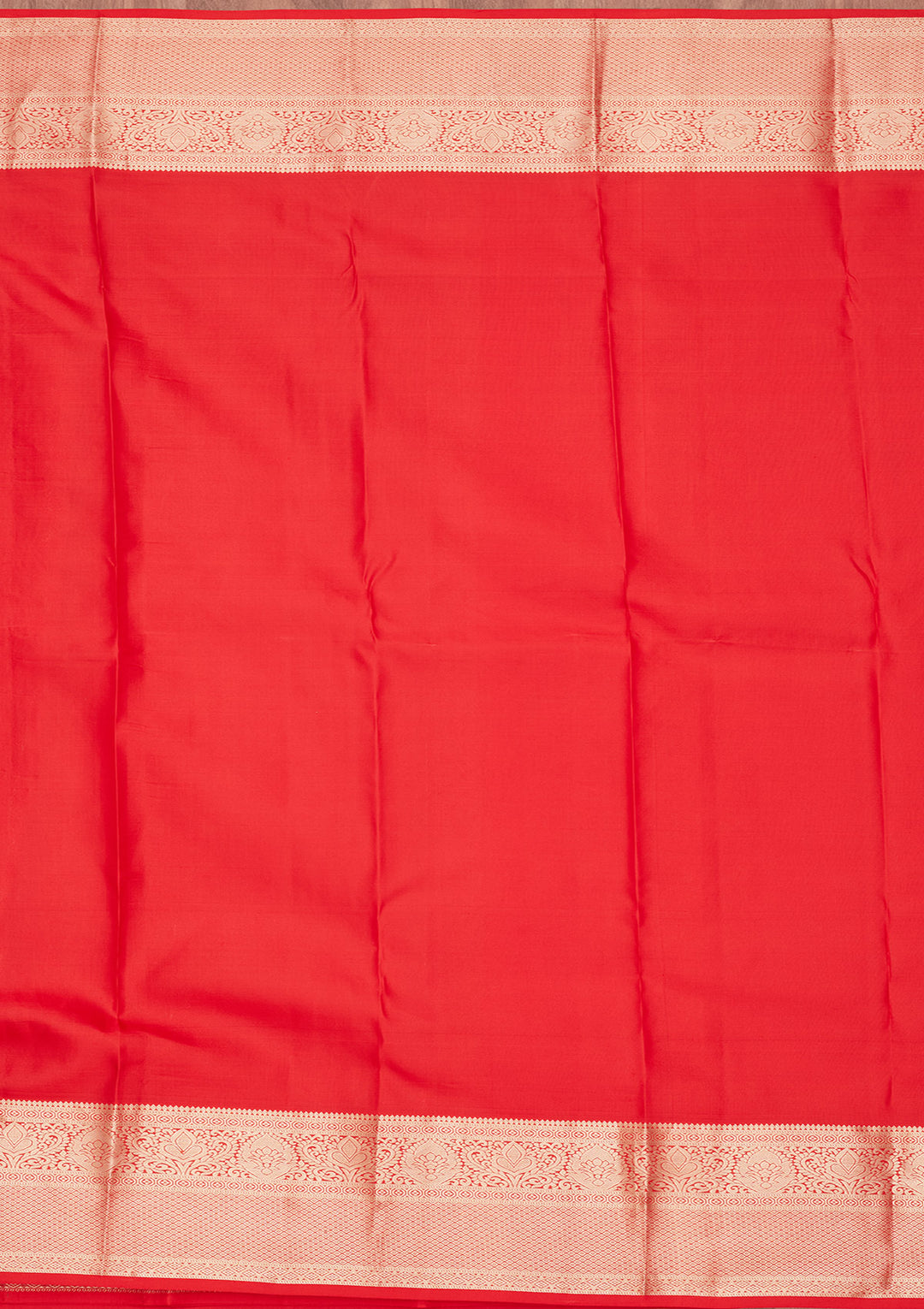 Red Silk Jaal Saree With Matching Blouse Piece