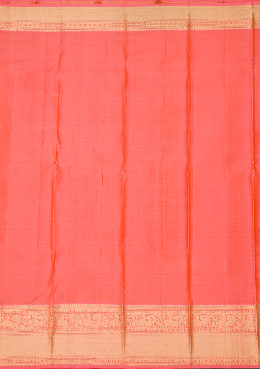 Light Orange Silk Jaal Gold Zariwork Saree With Matching Blouse Piece