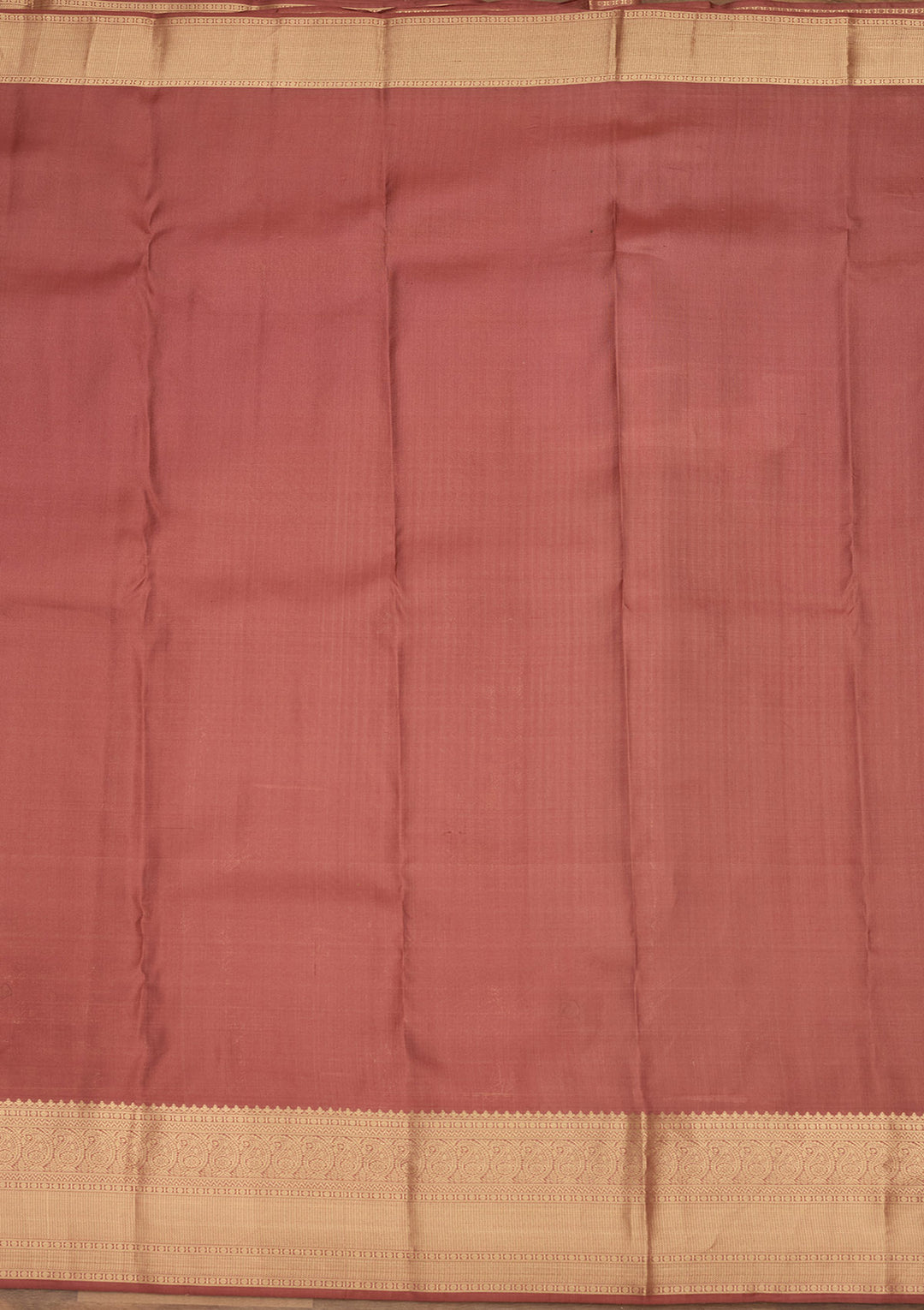 Brown Zariwork (Gold) Silk Saree