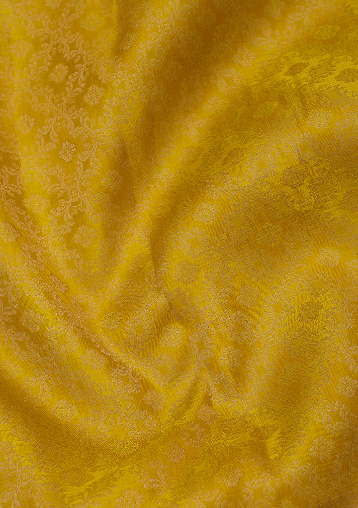 Yellow Zariwork (Gold) Pure Silk Saree