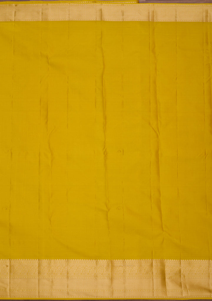 Yellow Zariwork (Gold) Pure Silk Saree