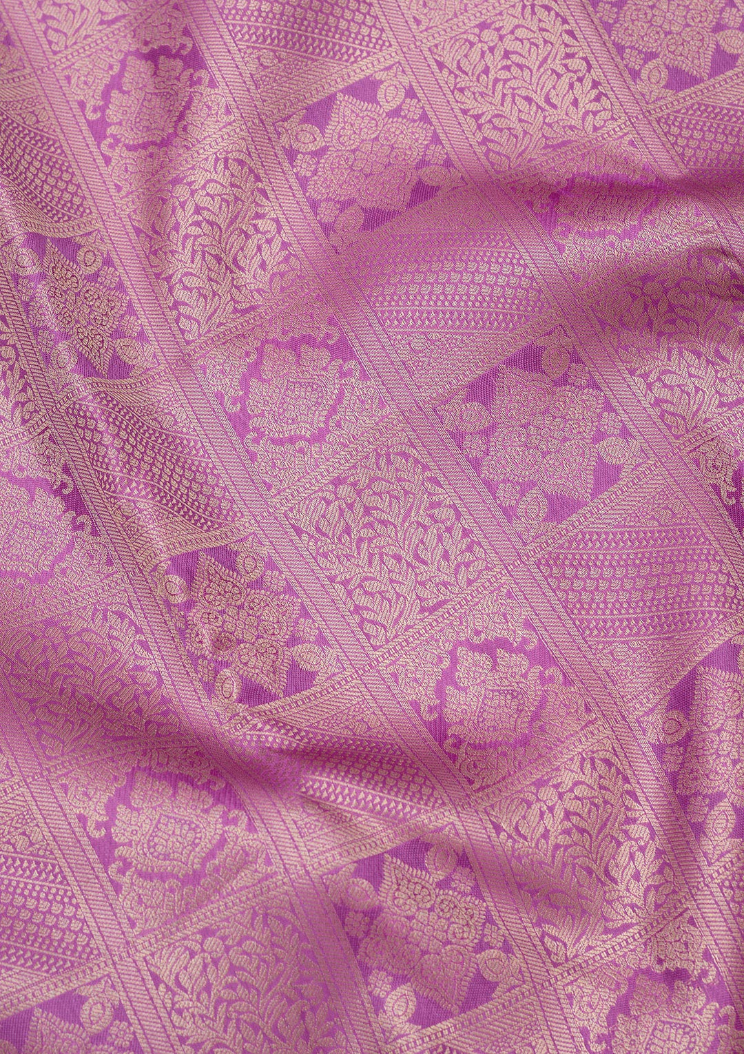 Light Lavender Zariwork Pure Silk Saree