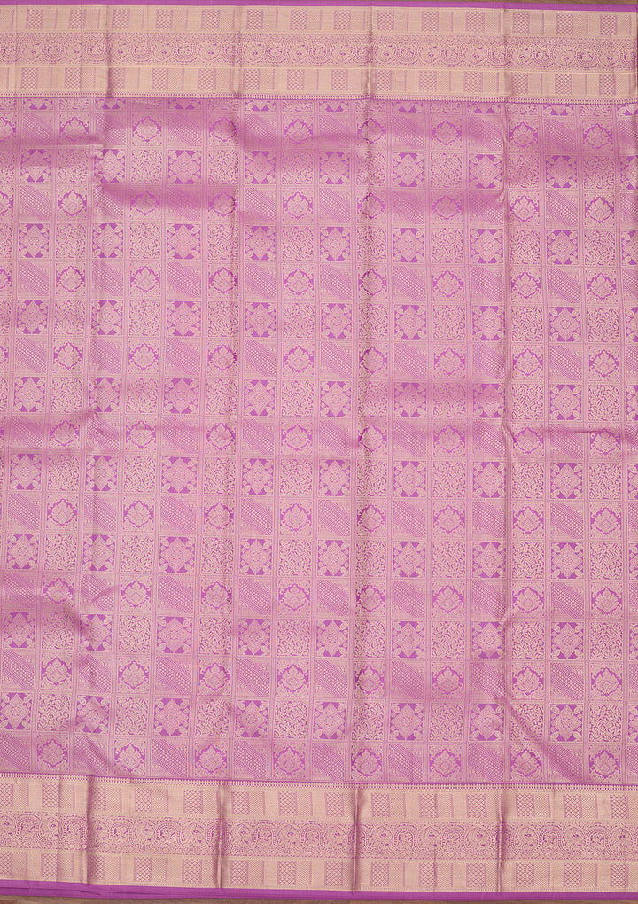 Light Lavender Zariwork Pure Silk Saree