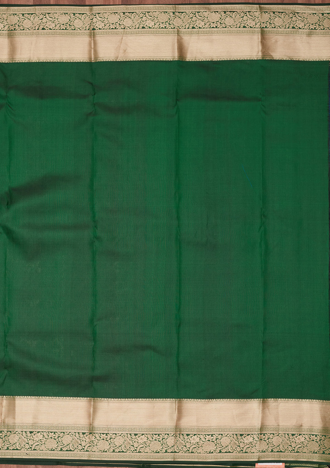 Bottle Green Silk Jaal Saree With Matching Blouse Piece