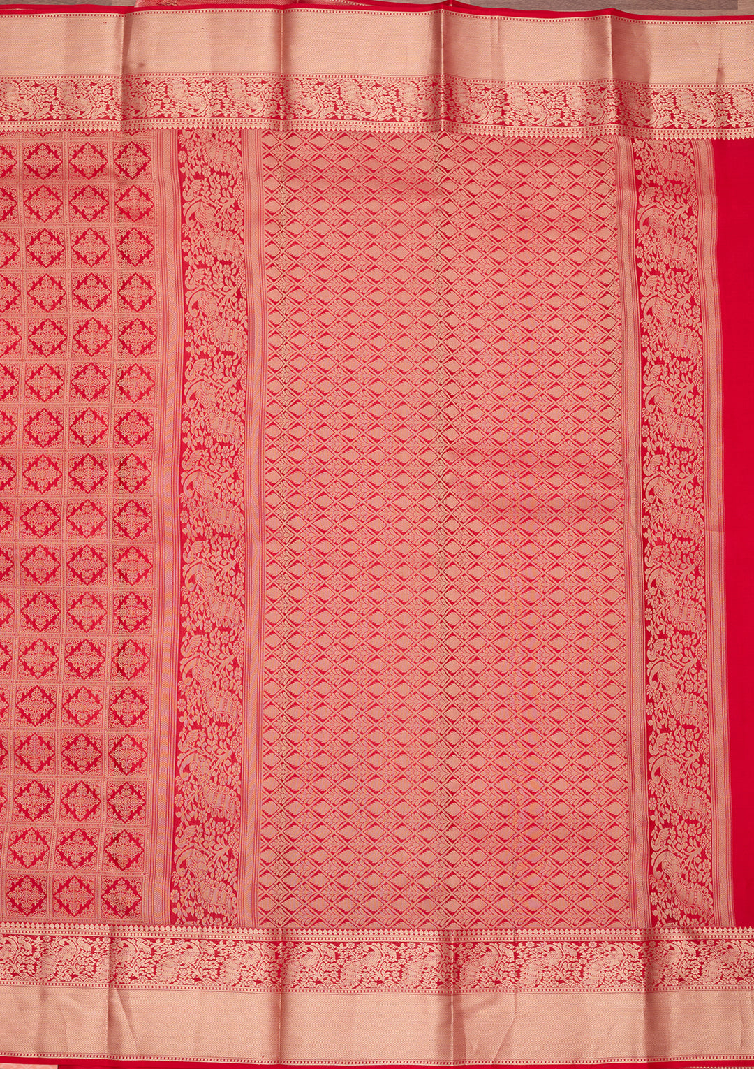 Red Zariwork Pure Silk Saree