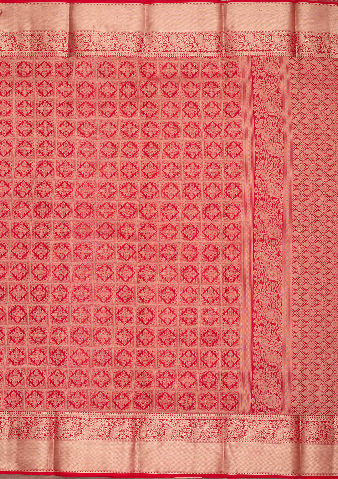 Red Zariwork Pure Silk Saree