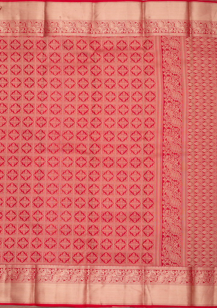 Red Zariwork Pure Silk Saree