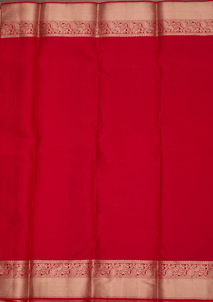 Red Zariwork Pure Silk Saree