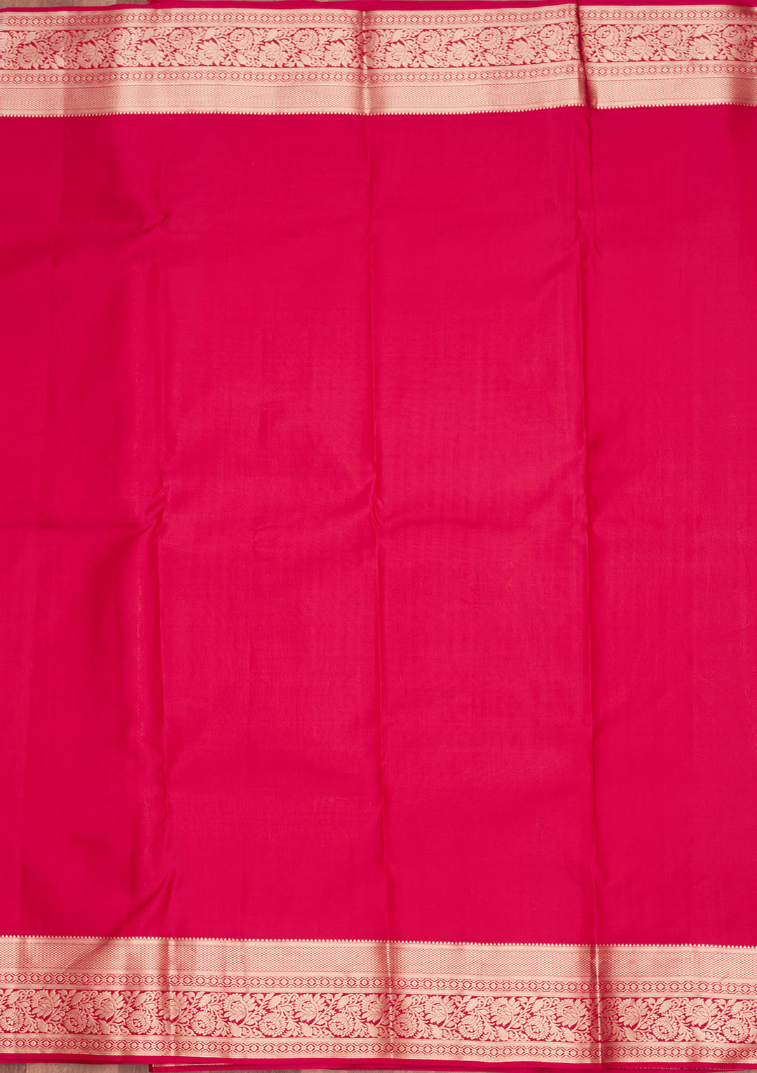 Rani Pink Silk Jaal Saree With Matching Blouse Piece