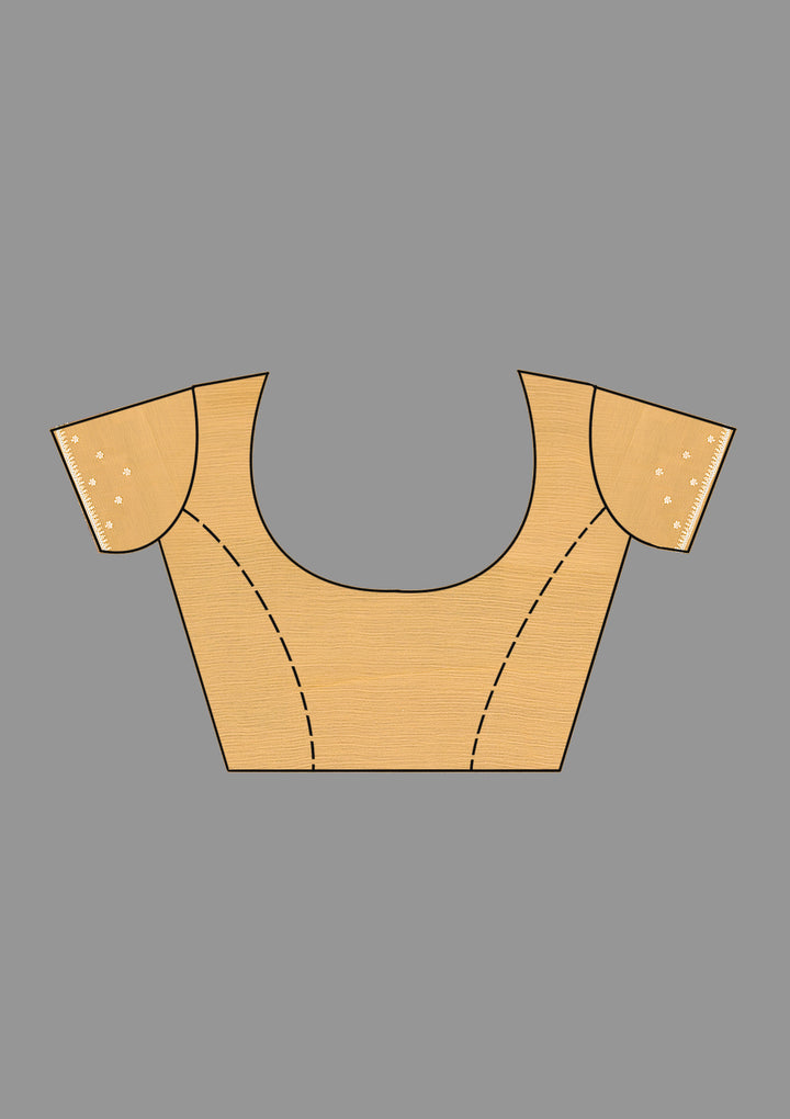 Yellow Threadwork Chiffon Saree