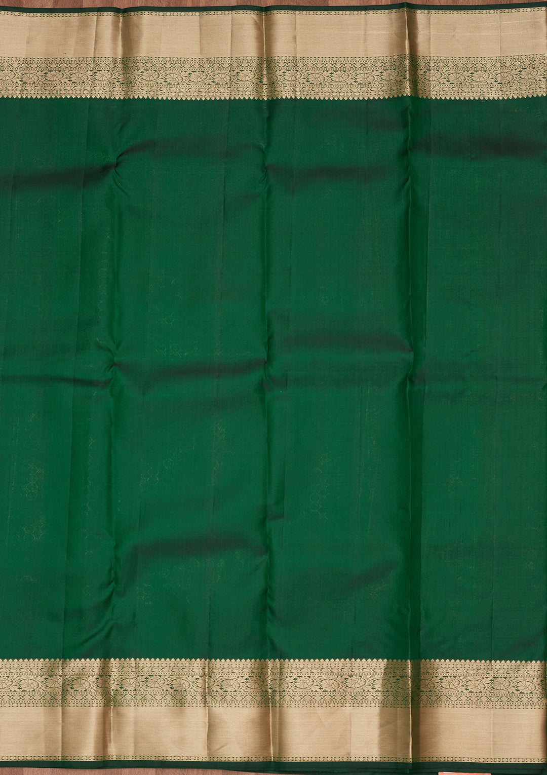 Bottle Green Silk Jaal Saree With Matching Blouse Piece