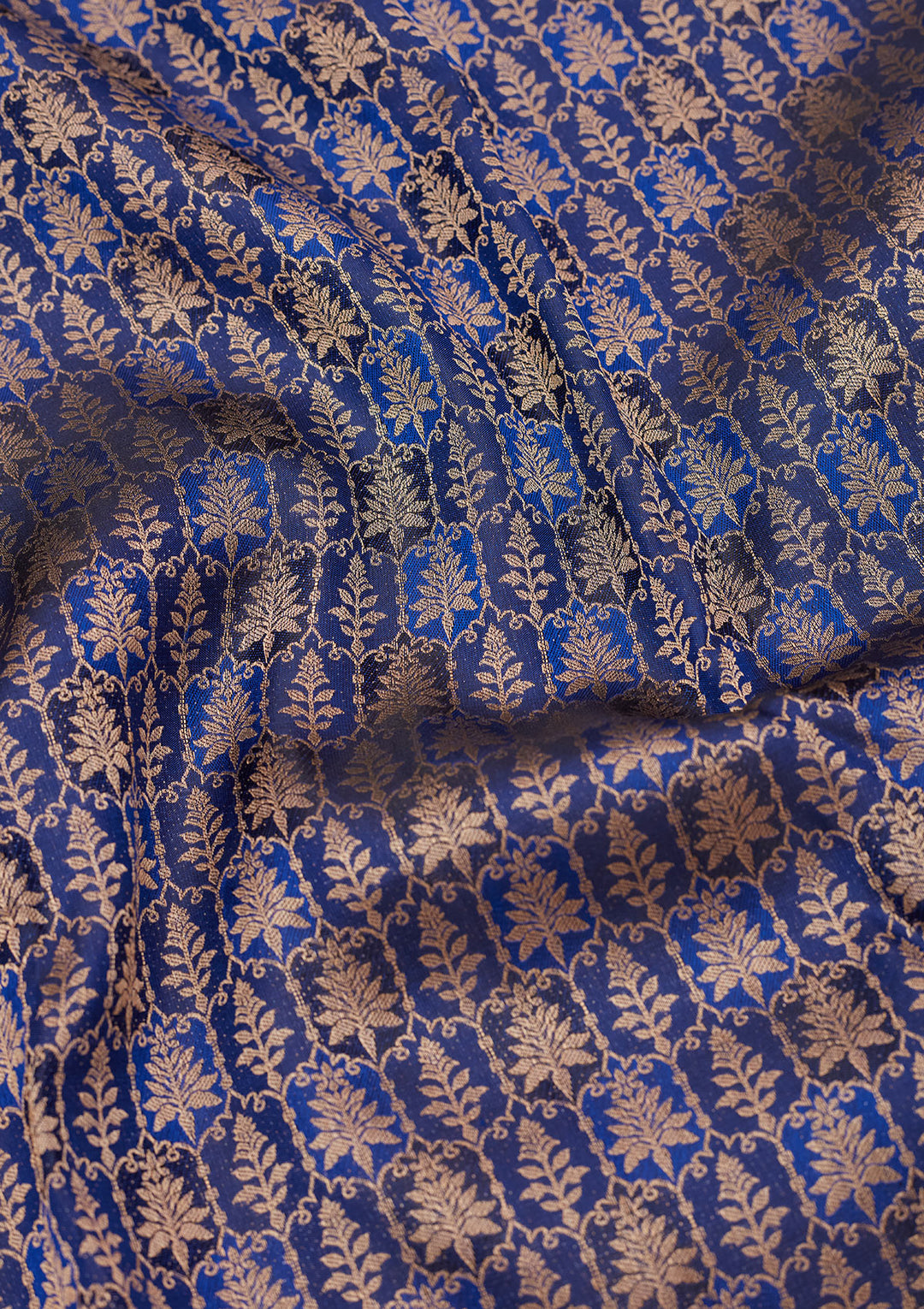 Navy Blue Zariwork Pure Silk Saree