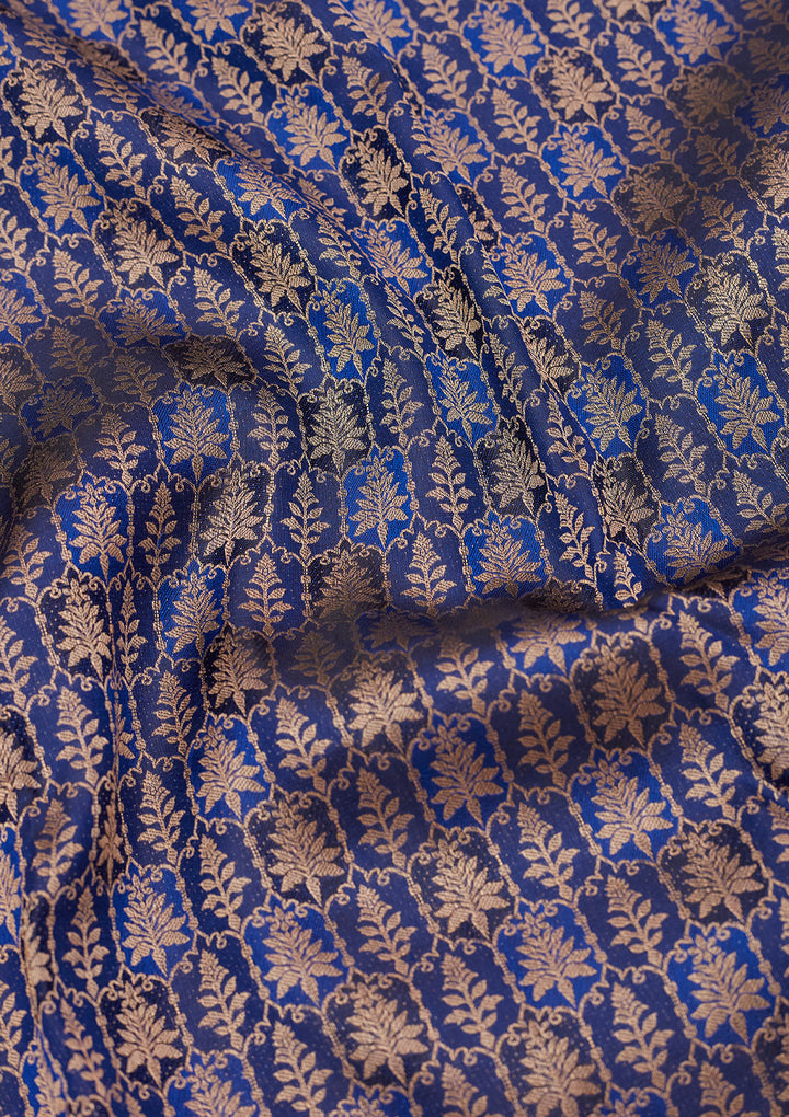 Navy Blue Zariwork Pure Silk Saree